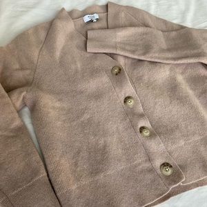 Reiss beige button cardigan (S)